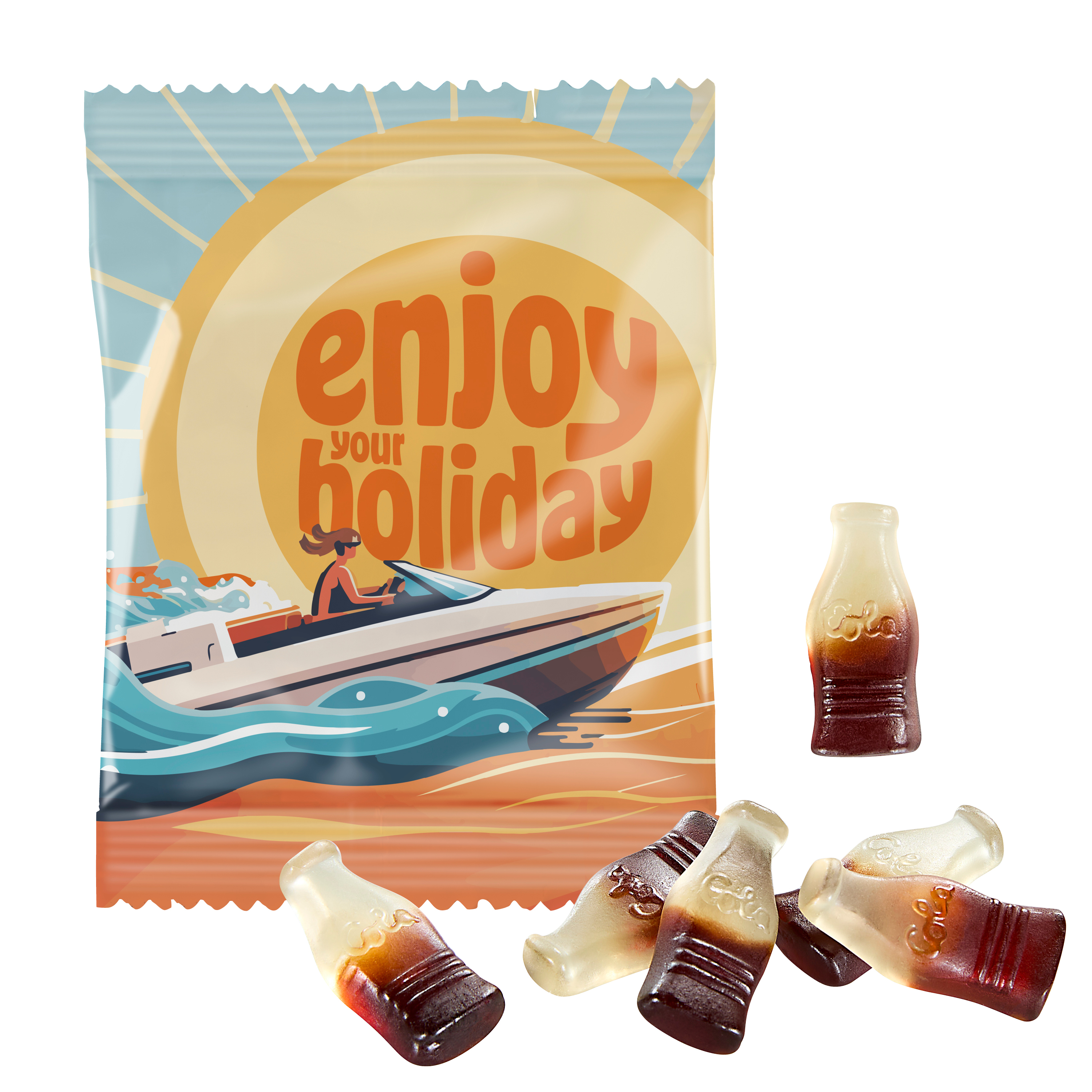 Cola Smaak Gombottels - Halen bedrukken met logo