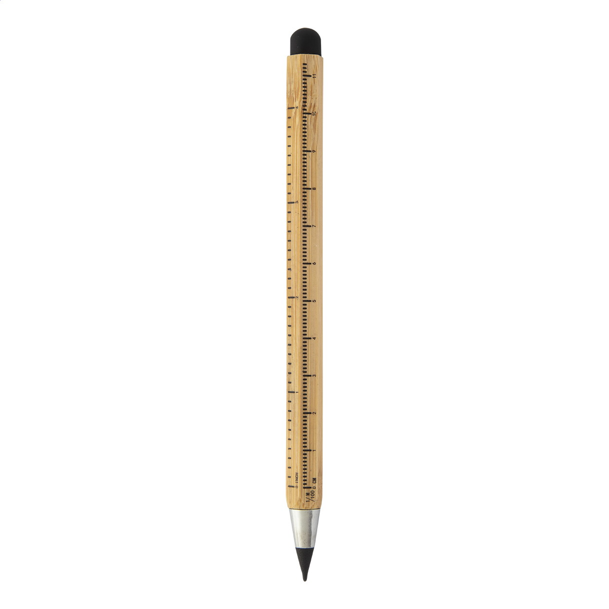 Boloid inktloze pen van bamboe met liniaal, stylus en logo bedrukken met logo