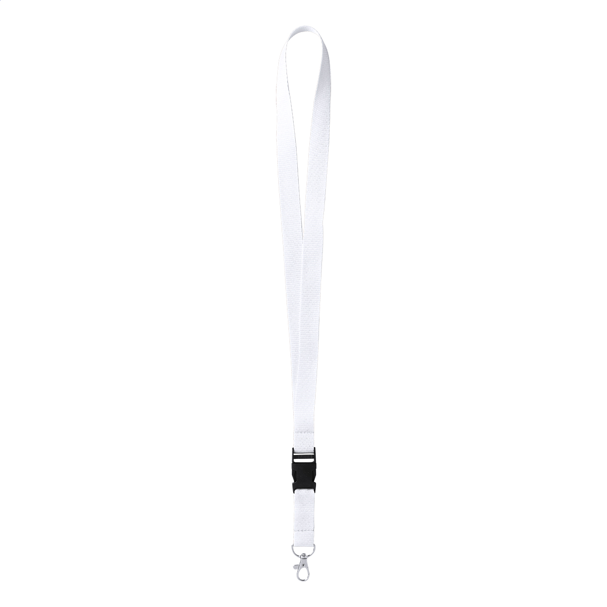 Devent polyester lanyard met afneembare metalen karabijn en logo bedrukken met logo