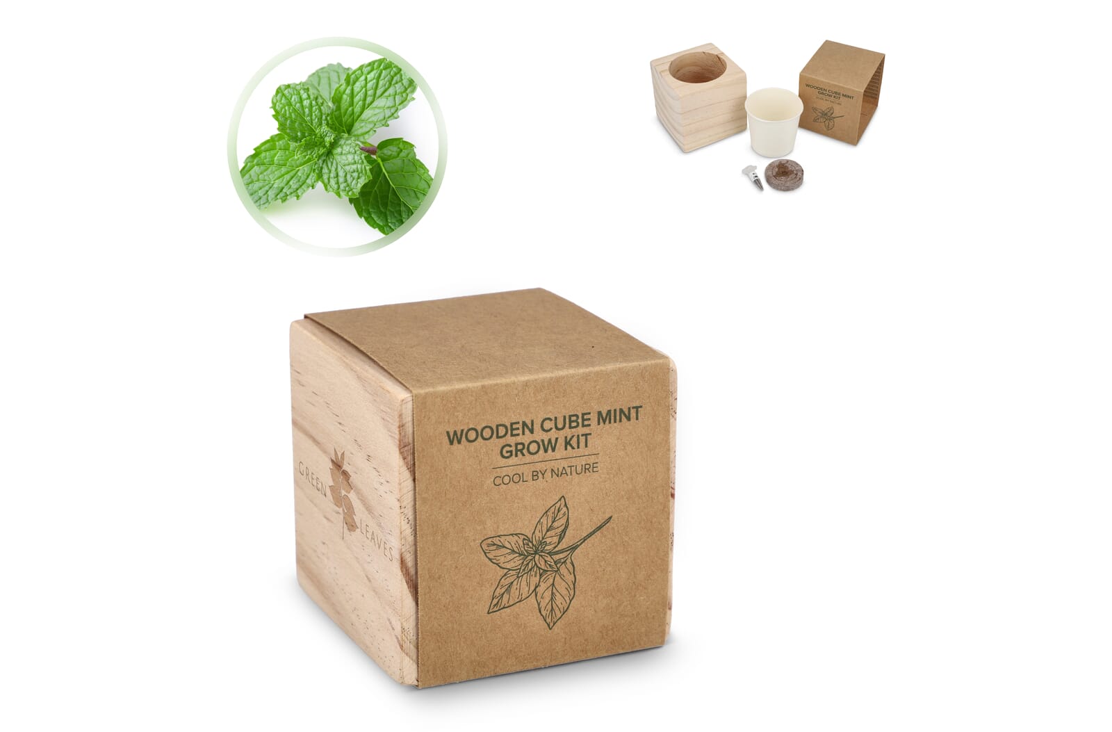 FSC Houten Plantenbak Set – Mint