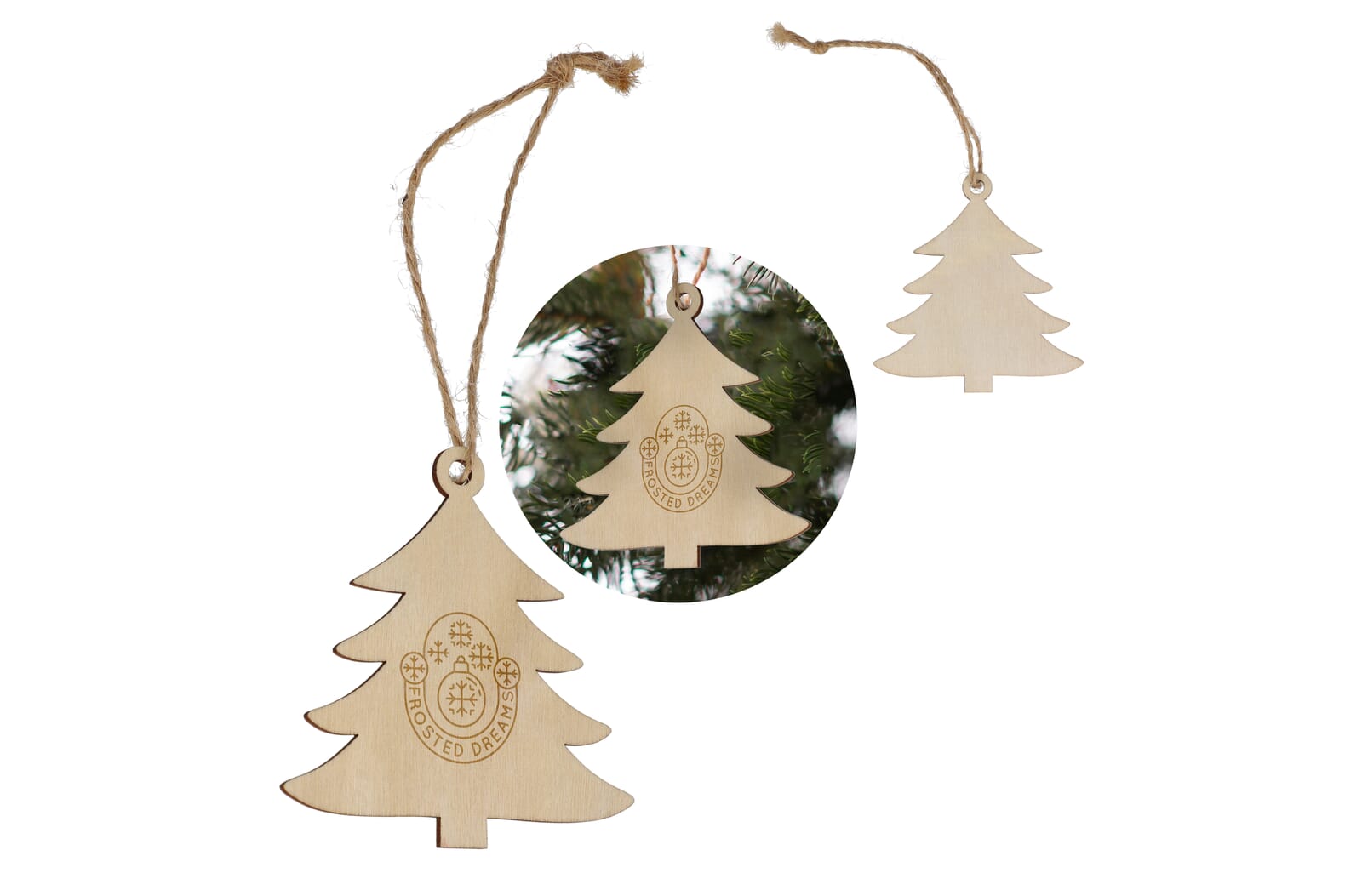 Houten Kerstboom Ornament - Pervijze