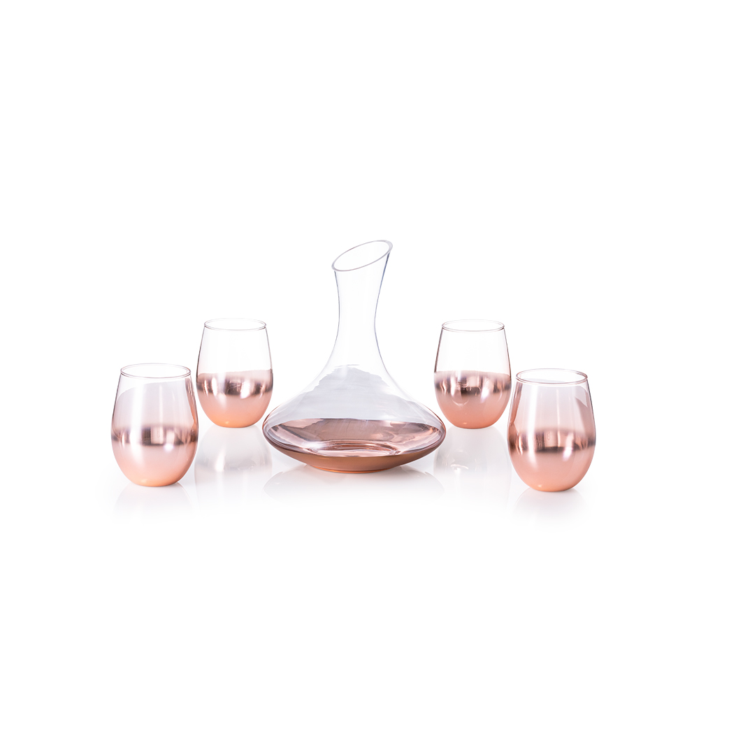Elegante Wijnset met Roze Coating - Kalmthout