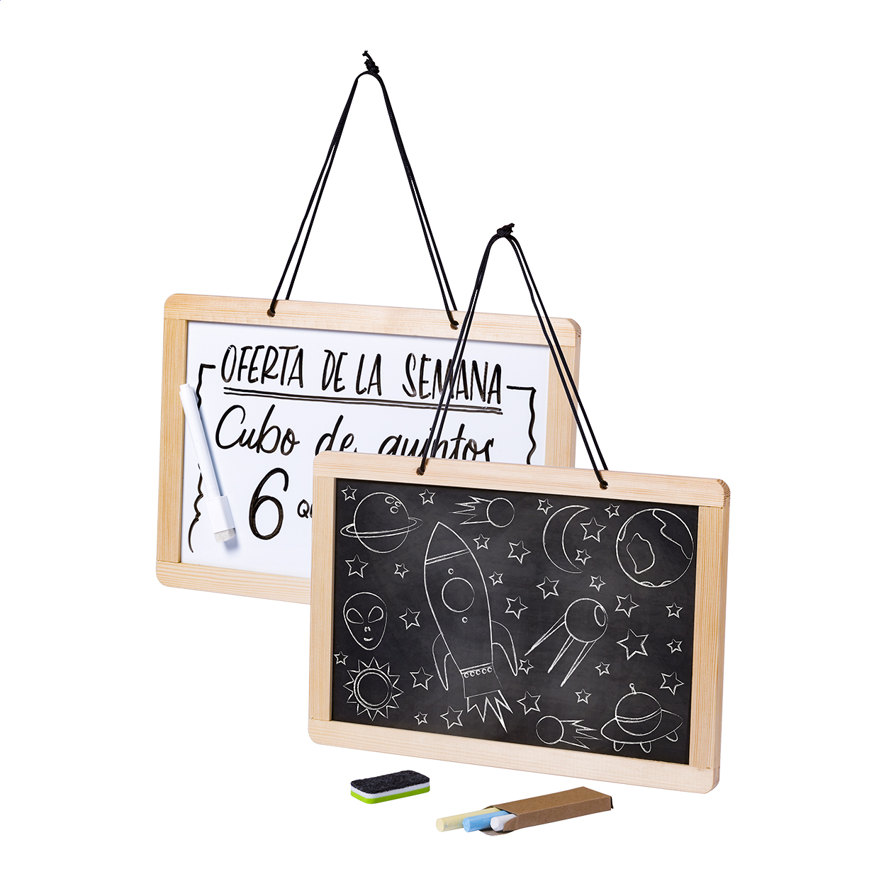 Dubbelzijdig boodschappenbord - Zele bedrukken met logo