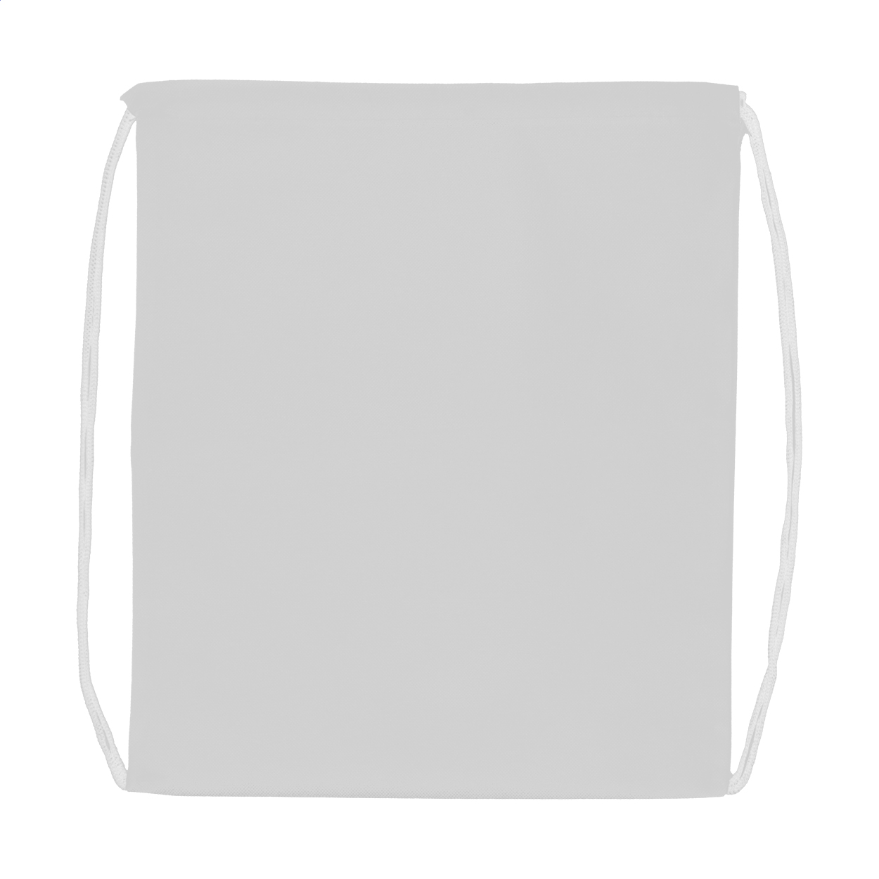 Pully rijgkoordtas van non-woven met logo, draagt tot 3 kg