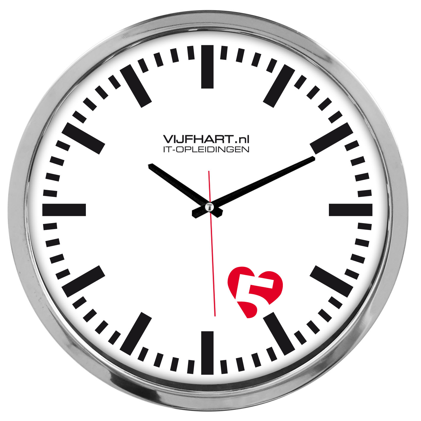 Glanzende Stille Muurklok (29.5 cm) - Maldegem