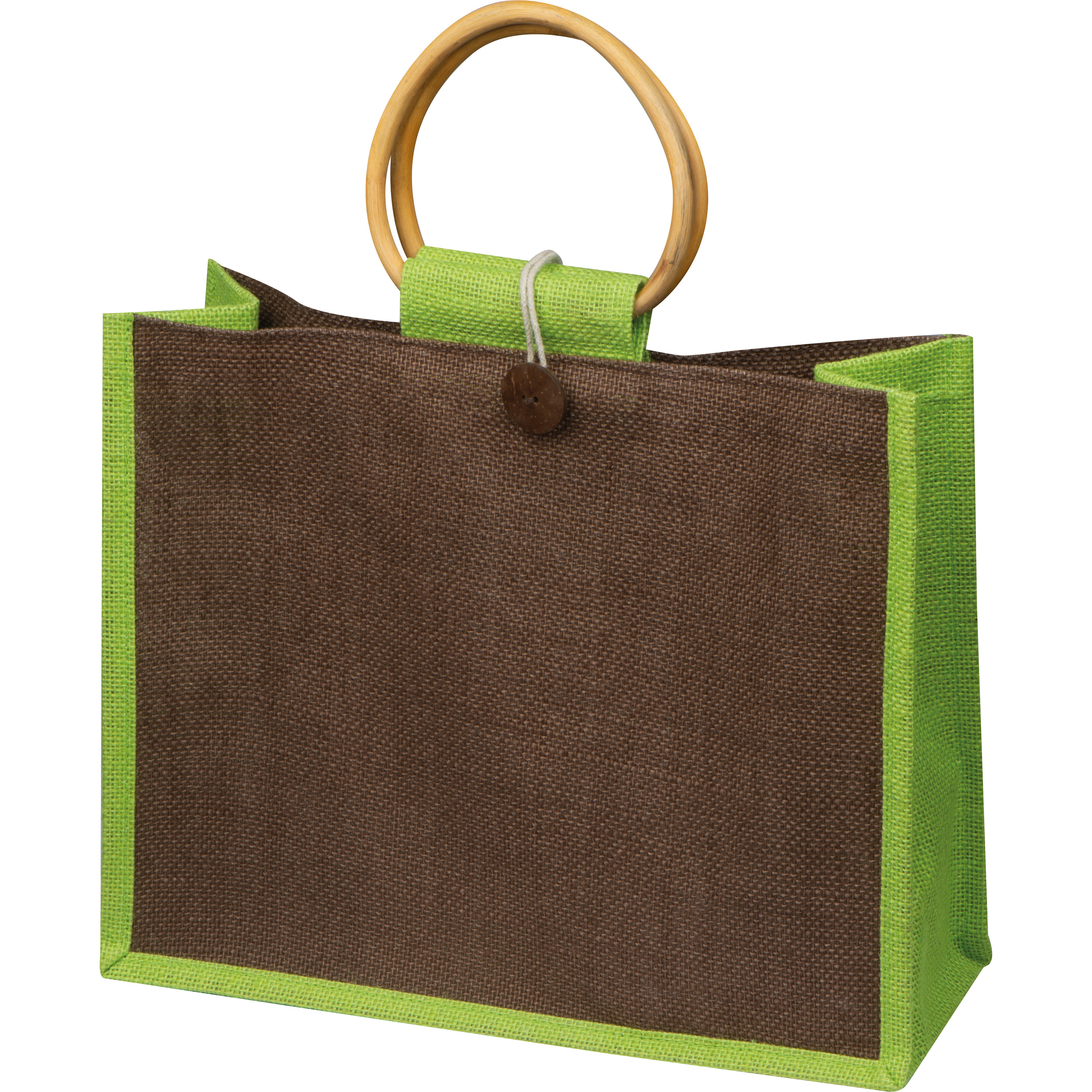 Eco-vriendelijke Jute Tas met Bamboe Handvat - Borsbeek