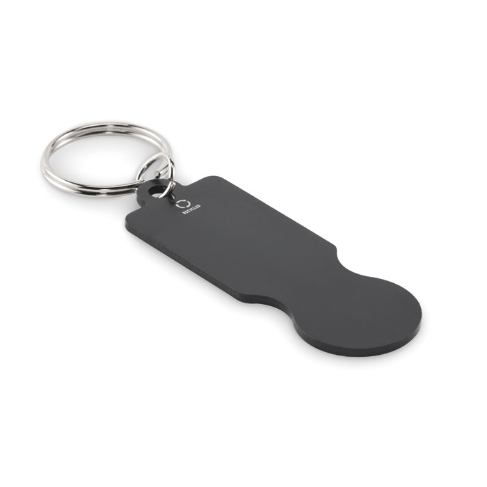 Recycled Aluminium Winkelwagenmunt Sleutelhanger - Zedelgem