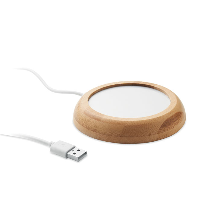 Bamboe bekerwarmer met USB - Wichelen