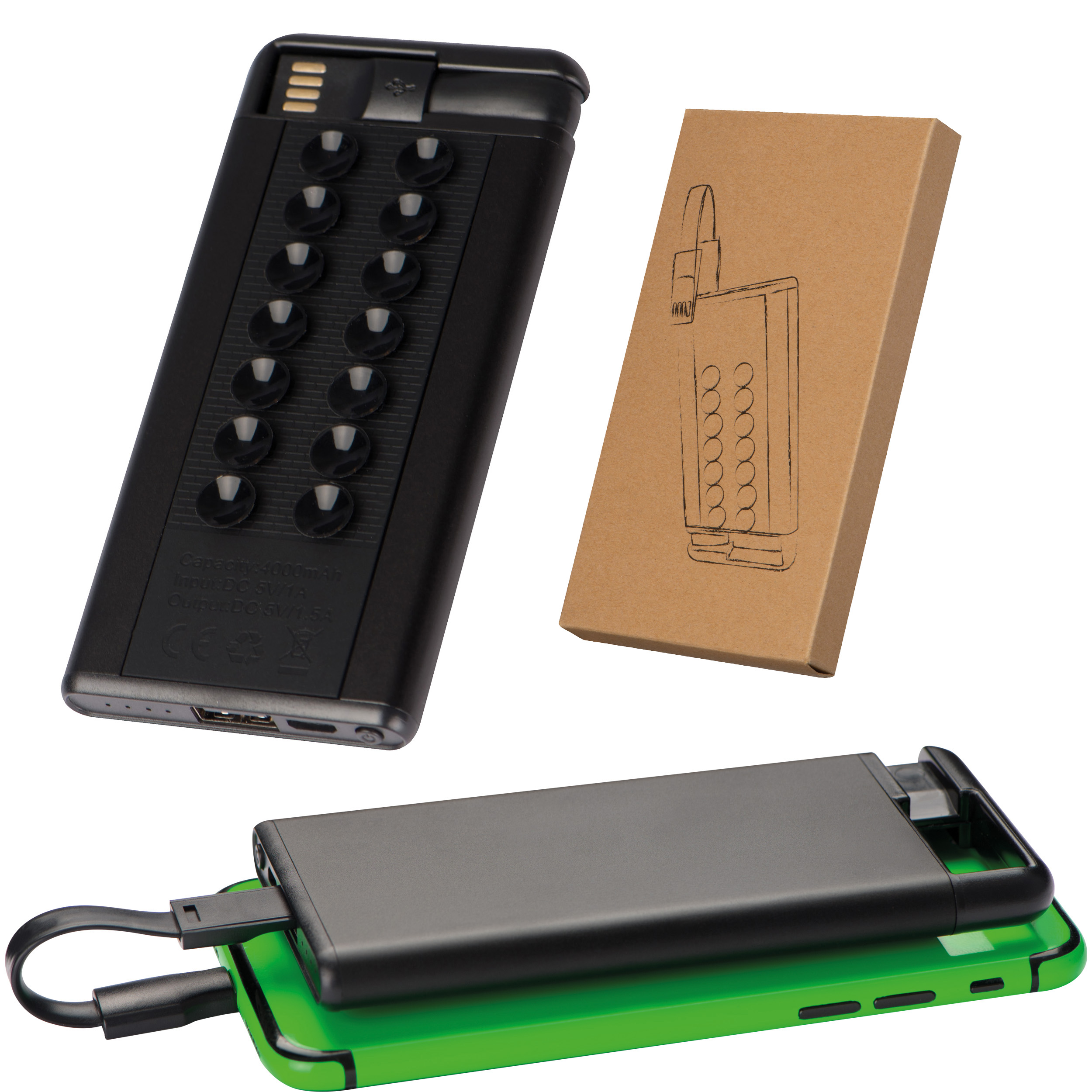 SuctionCup Powerbank 4000mAh - Hasselt