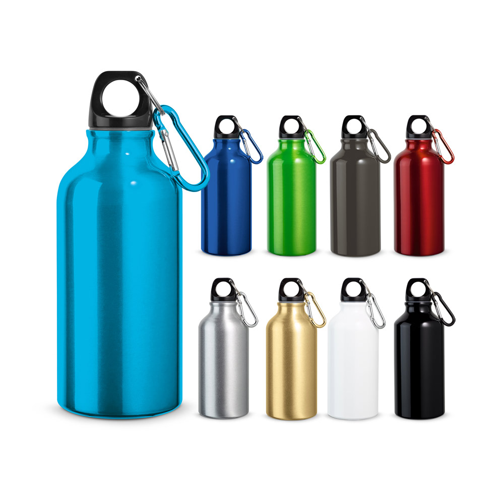 Aluminium Sportfles met Karabijnhaak 400 mL - Oud-Turnhout