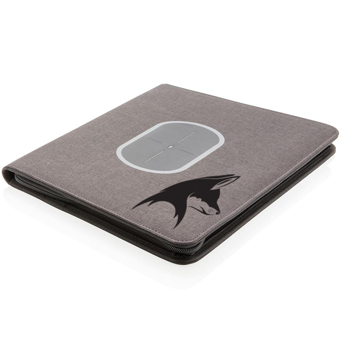Draadloze Oplaadmap A4 met Powerbank - Stekene