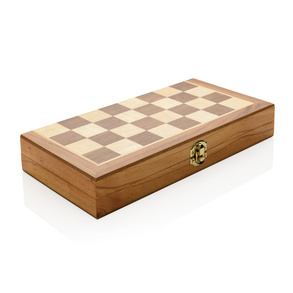 Luxe opvouwbare houten schaakset - Diest