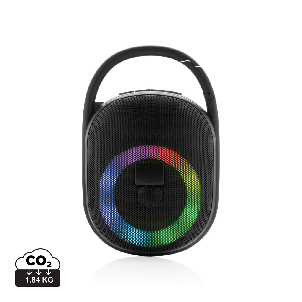 Draagbare Recycle Speaker met Clip en RGB Licht - Retie