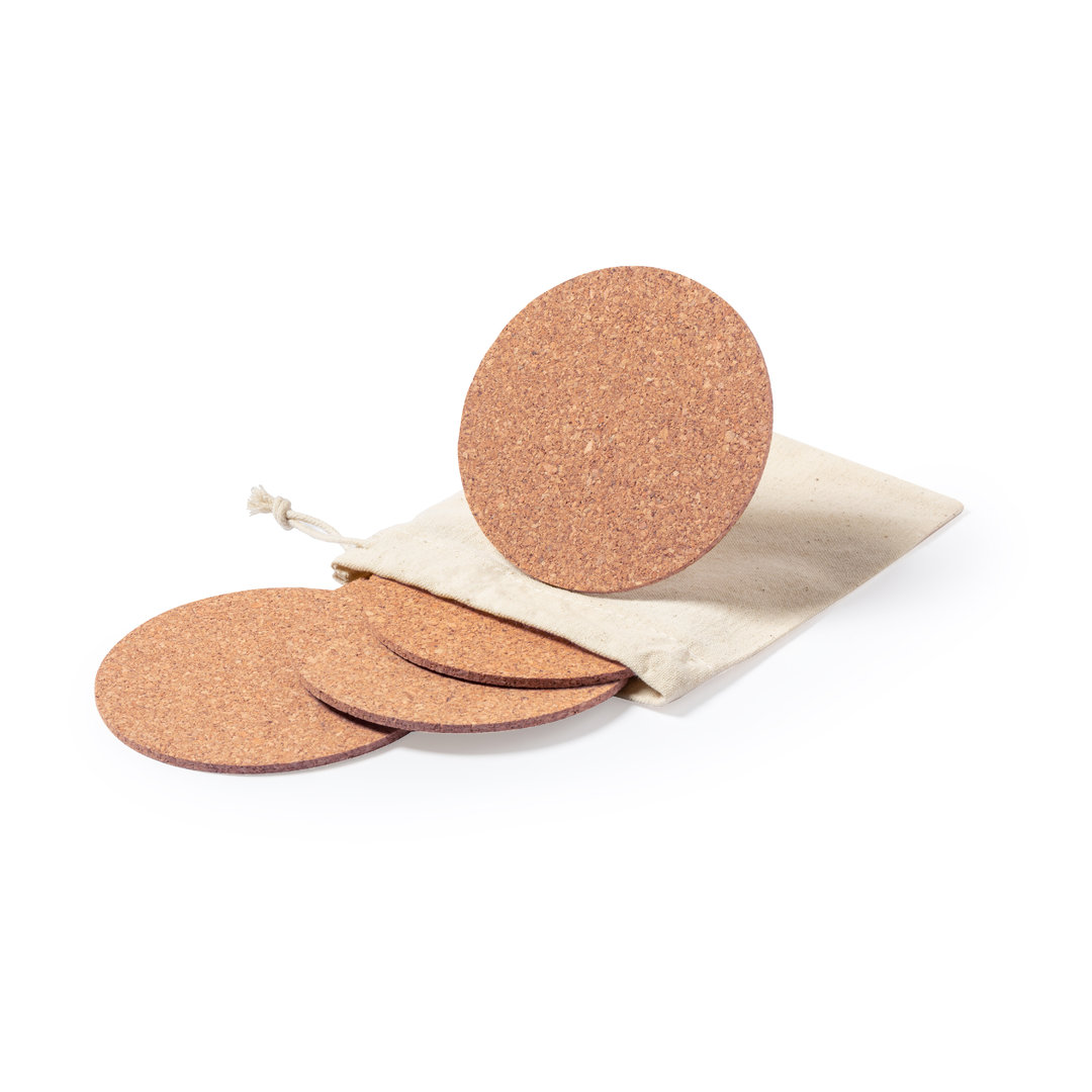 Natuurlijke Kurken Onderzetterset - Wijnegem