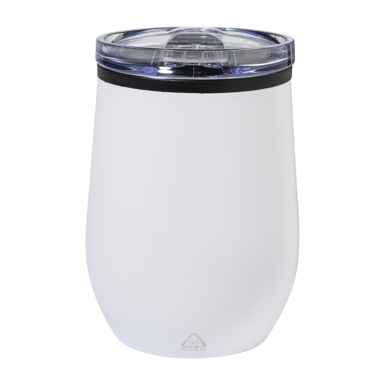 Poppy thermobeker van gerecycled rvs met PP binnenkant, 350 ml, met logo
