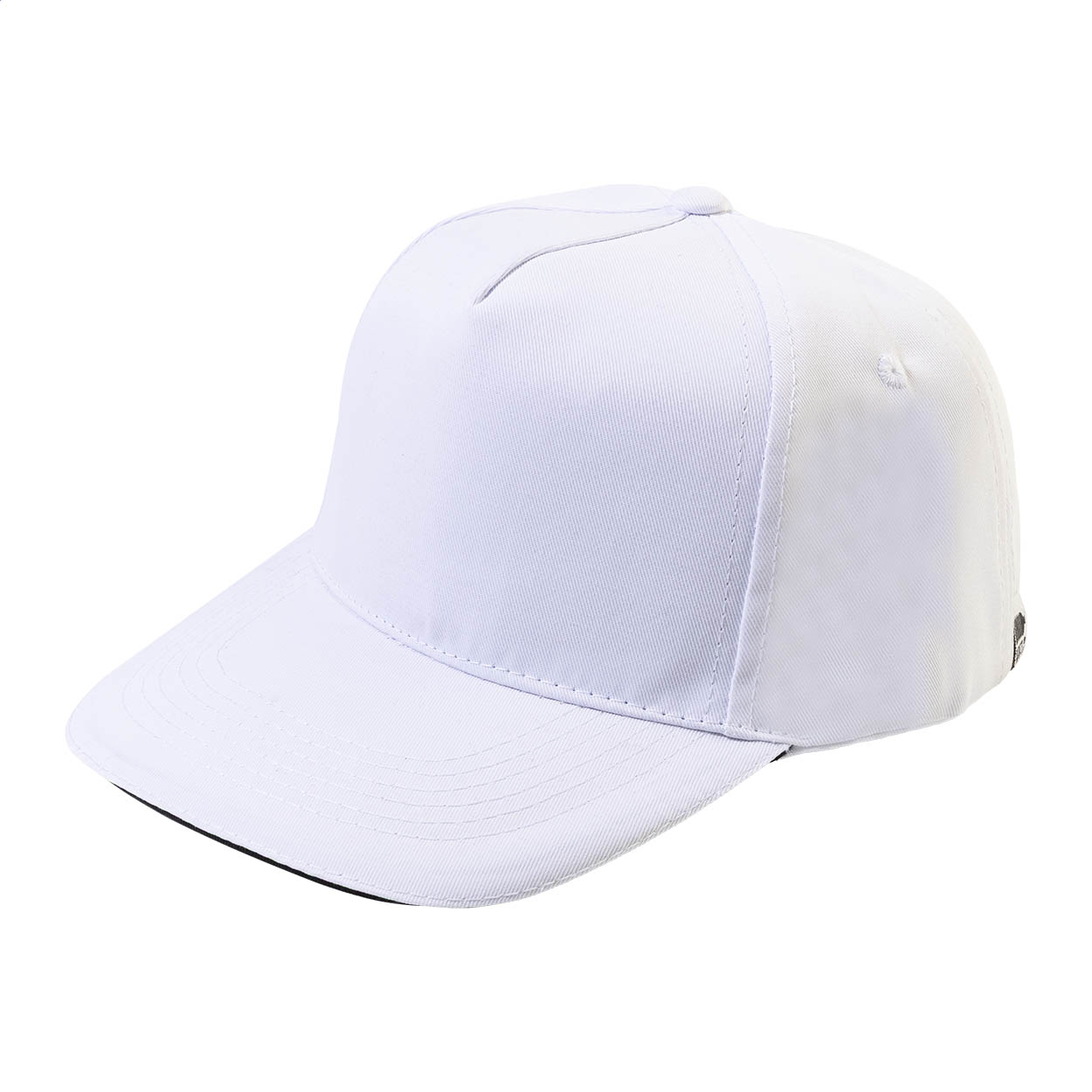 Aaron 5-panel baseballpet van RPET-polyester met klittenband en logo