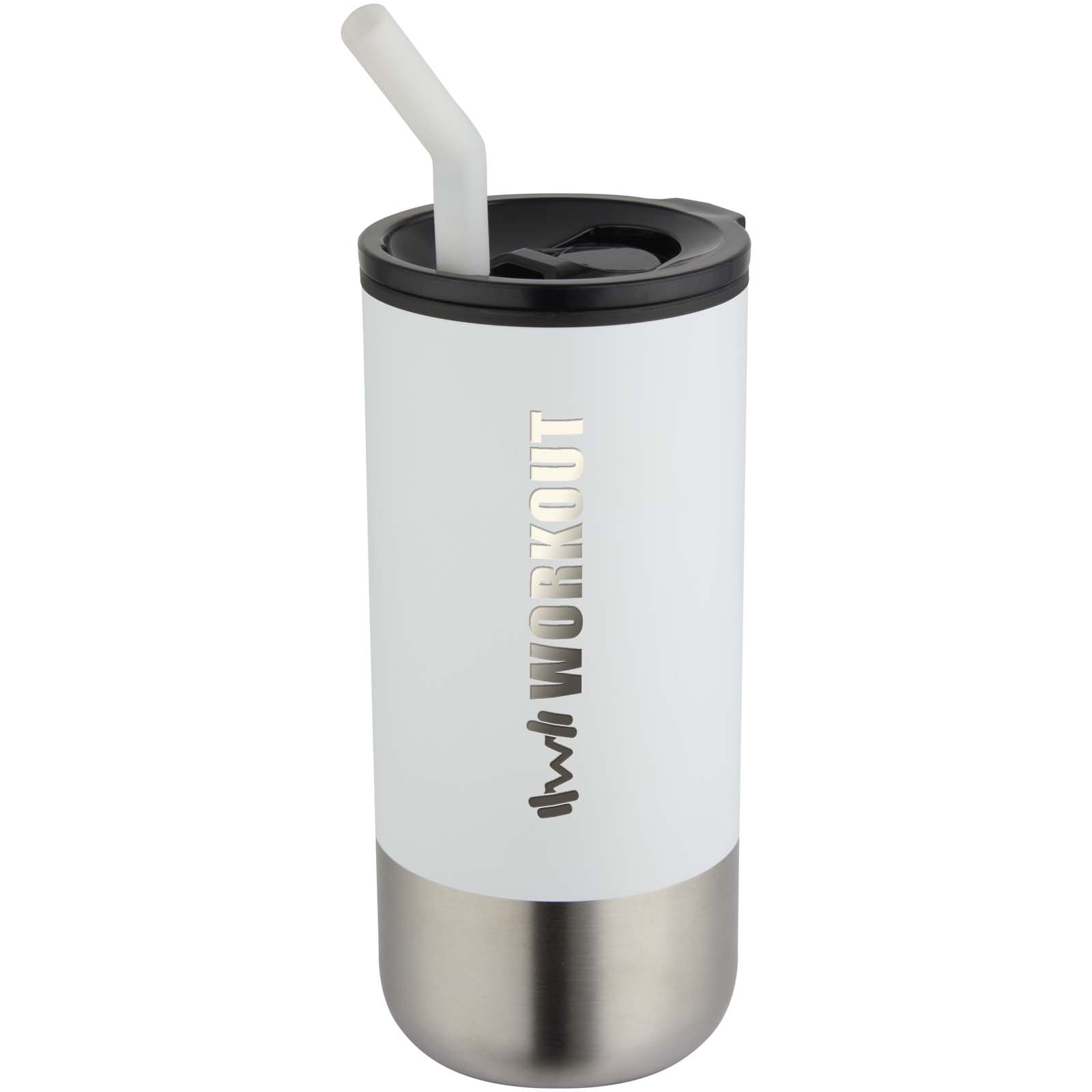 EcoSipper 480 ml gerecycleerde geïsoleerde beker met rietje - Haacht