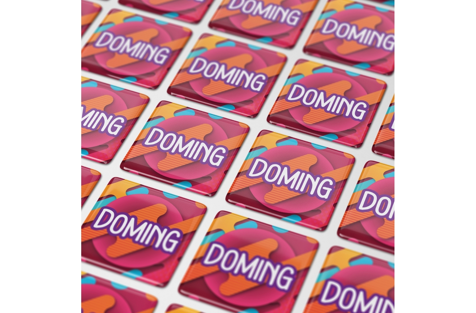 Duurzame Dome-Sticker 20x20 mm - Zoutleeuw