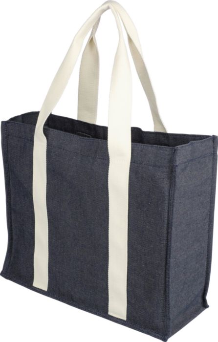 Denim tas met lange handvatten - Nieuwerkerken