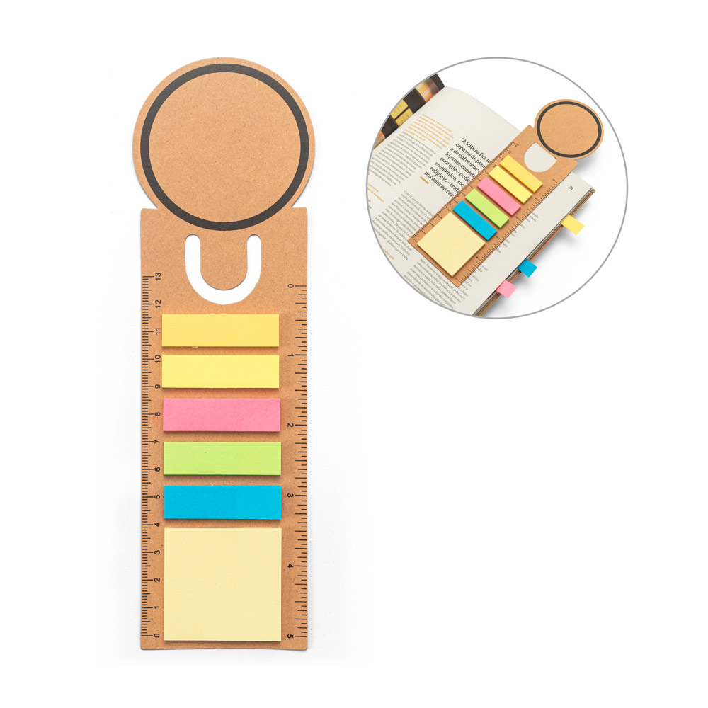 SAWYER. 3-in-1 kantoorset, gemaakt van 100% gerecycled papier, met een ronde bovenkant en zwarte opdruk rondom bedrukken met logo