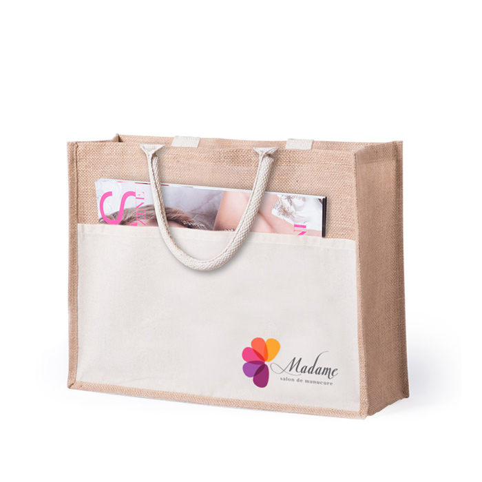 Jute Tas met Katoenen Zak - Putte