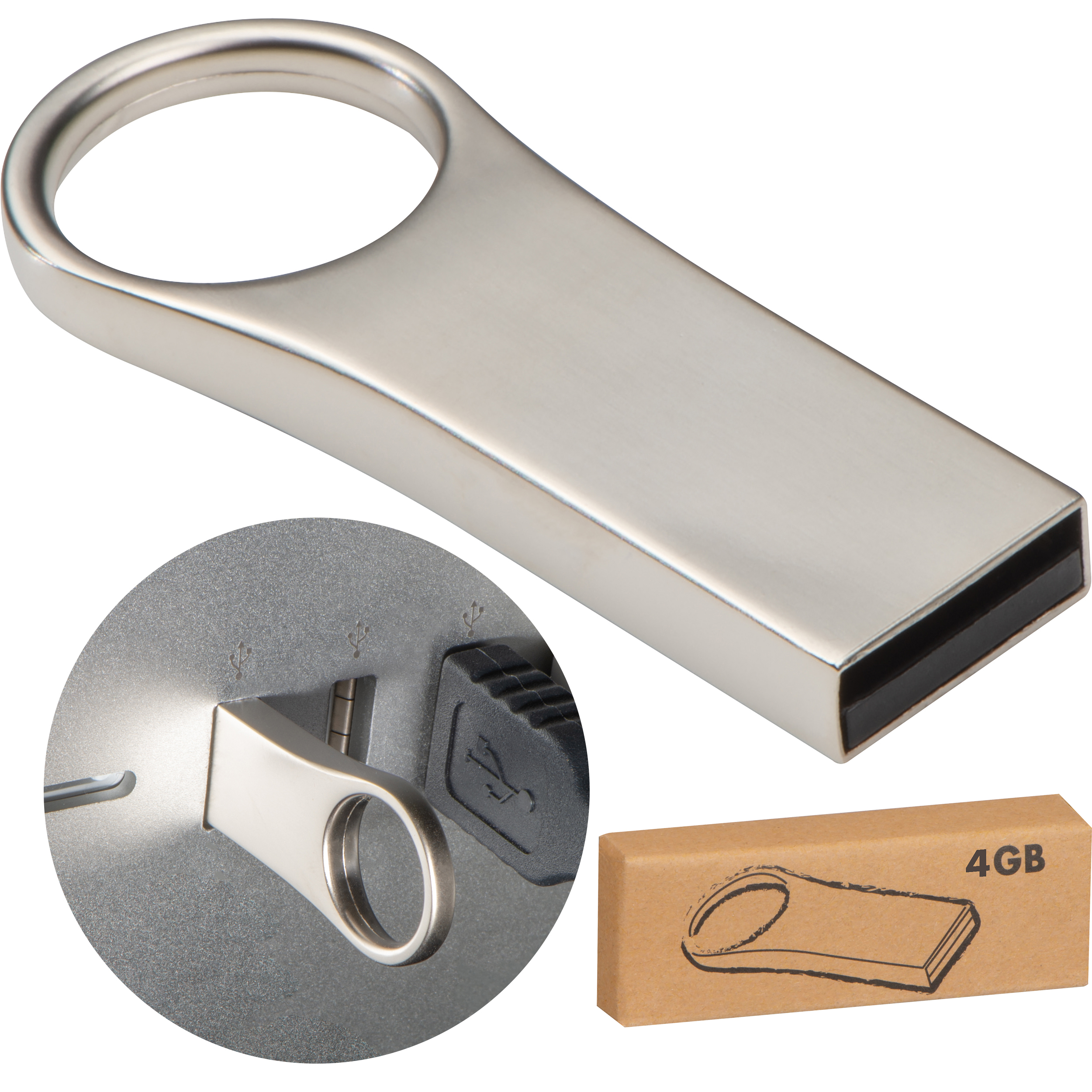 Metalen Geheugenstick 4GB - Rijkel