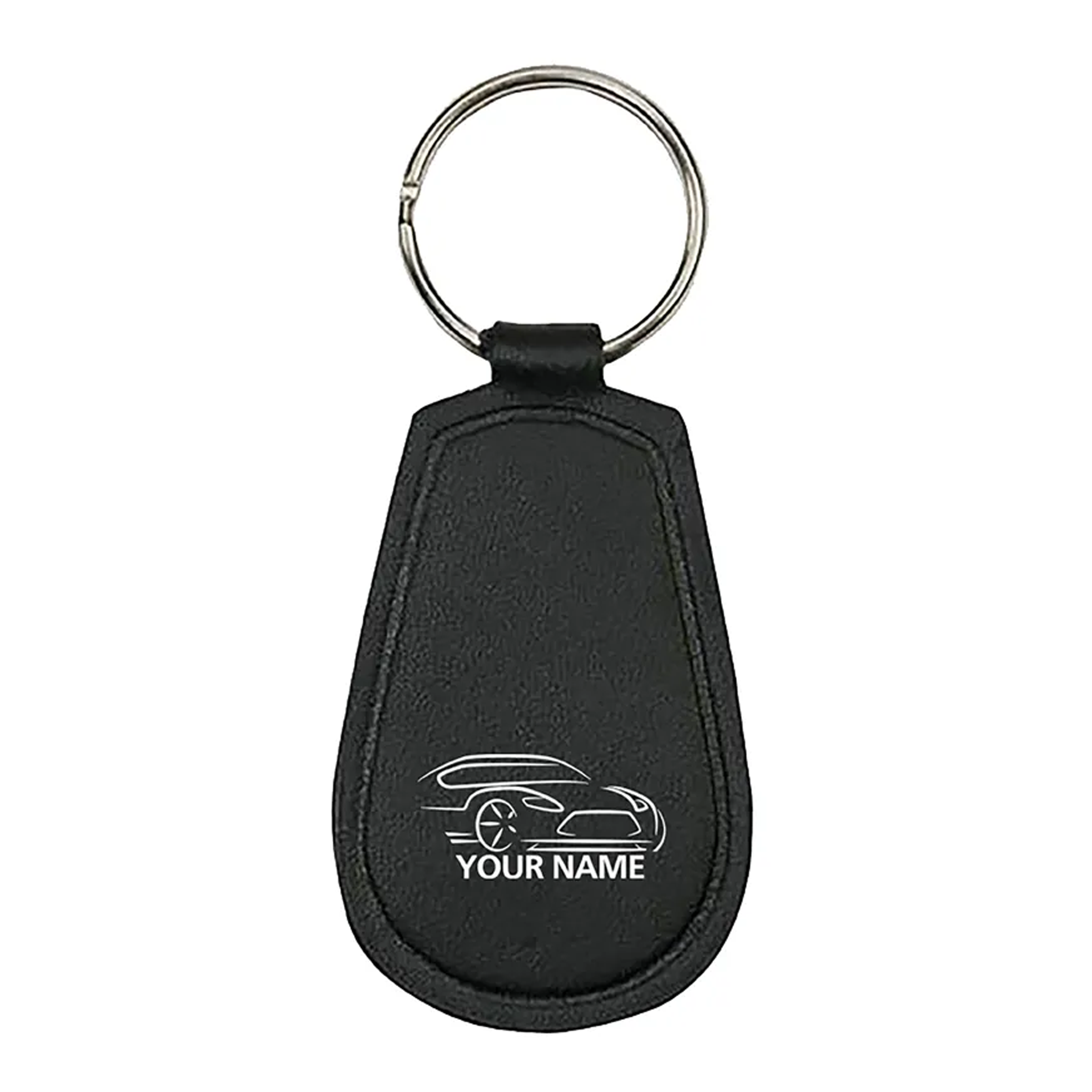 Leren Sleutelhanger Versterker - Geel