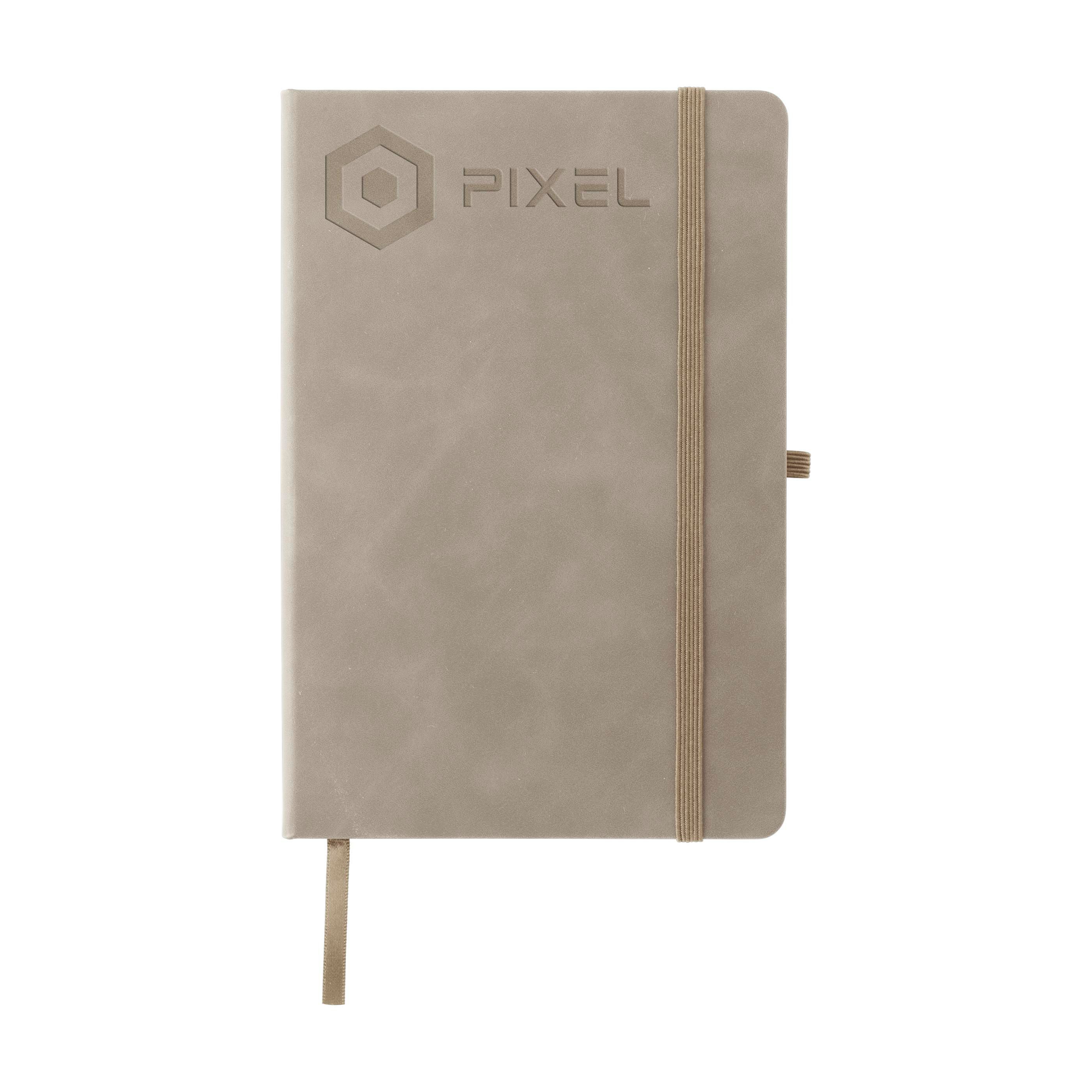 Riva A5 notitieboek met kaft van PU en Dacron, FSC Mix-papier, logo