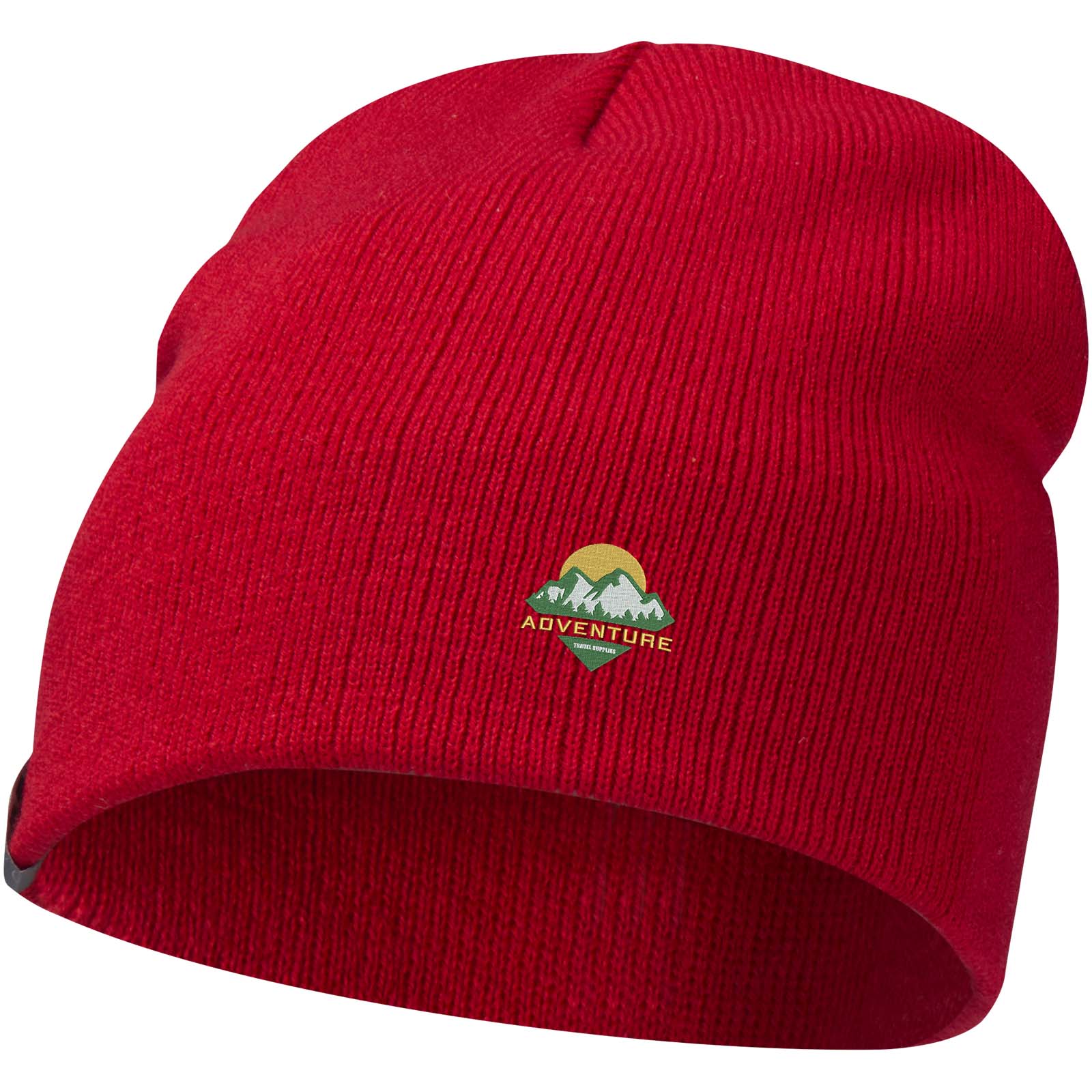 Izu beanie muts met logo, 1x1 ribgebreid, 100% acryl bedrukken met logo