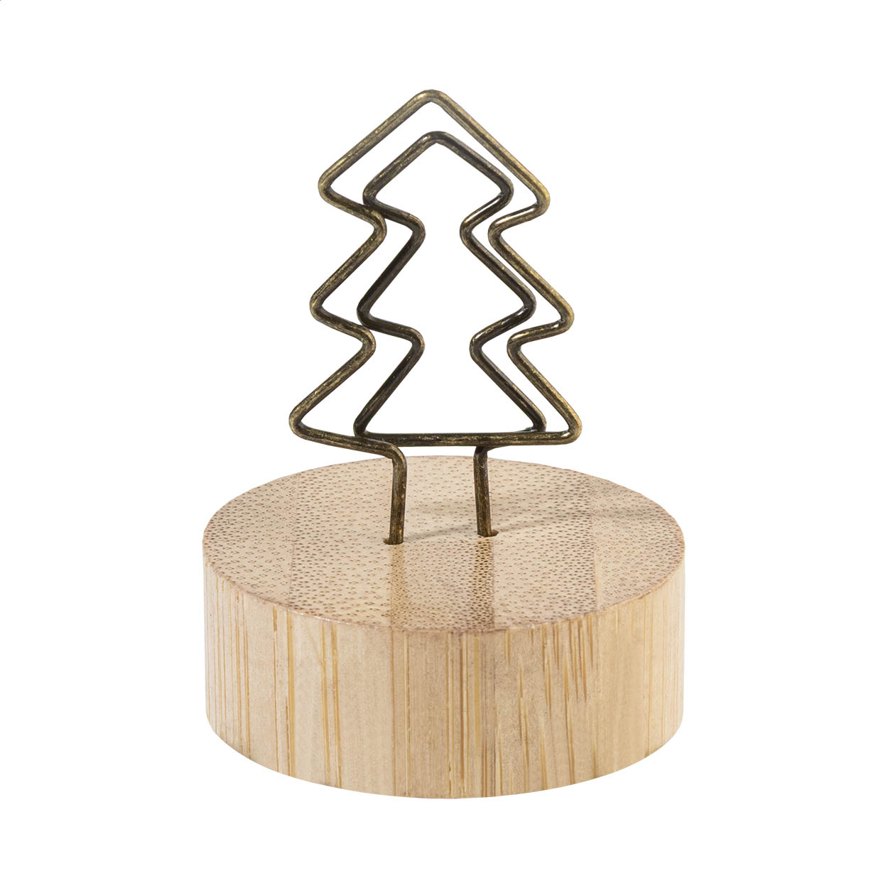Skognot Kerstkaart klem, ster bedrukken met logo