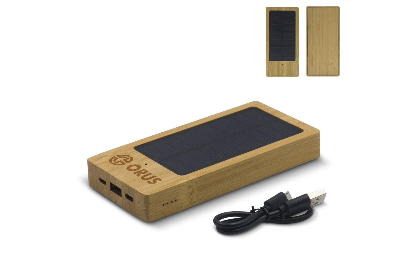 Bamboe Zonne-energie Powerbank 8000mAh - Brakel