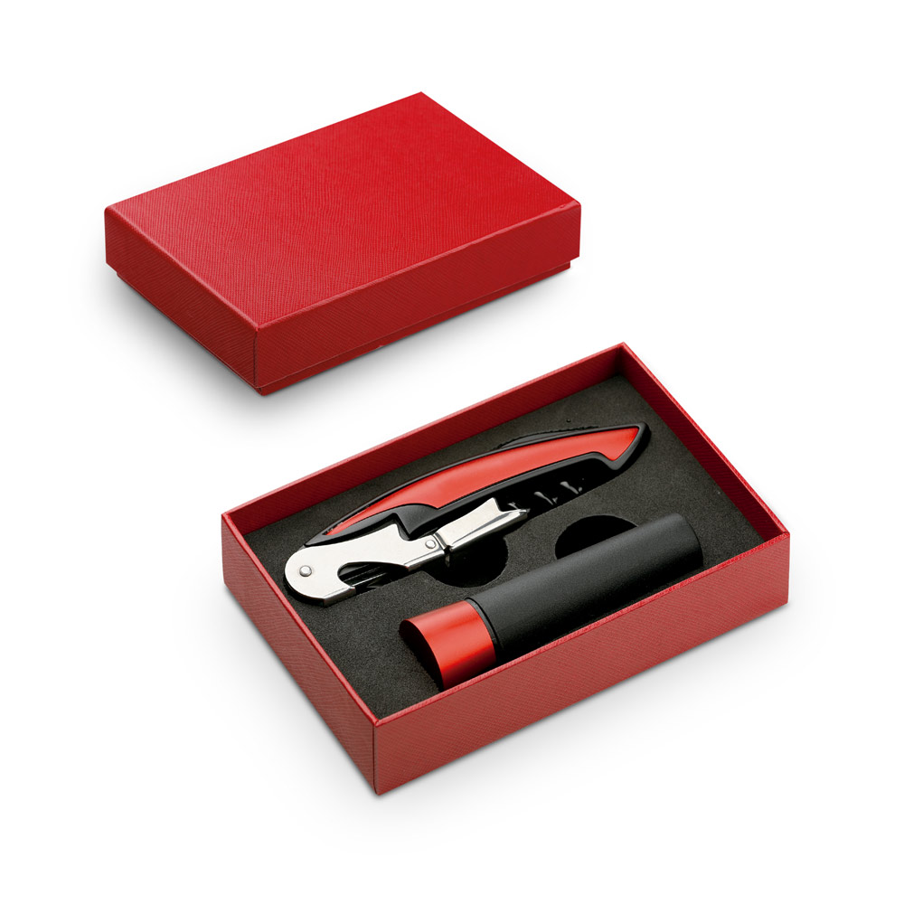 Wijnset met kurkentrekker en vacuümdop - Wetteren