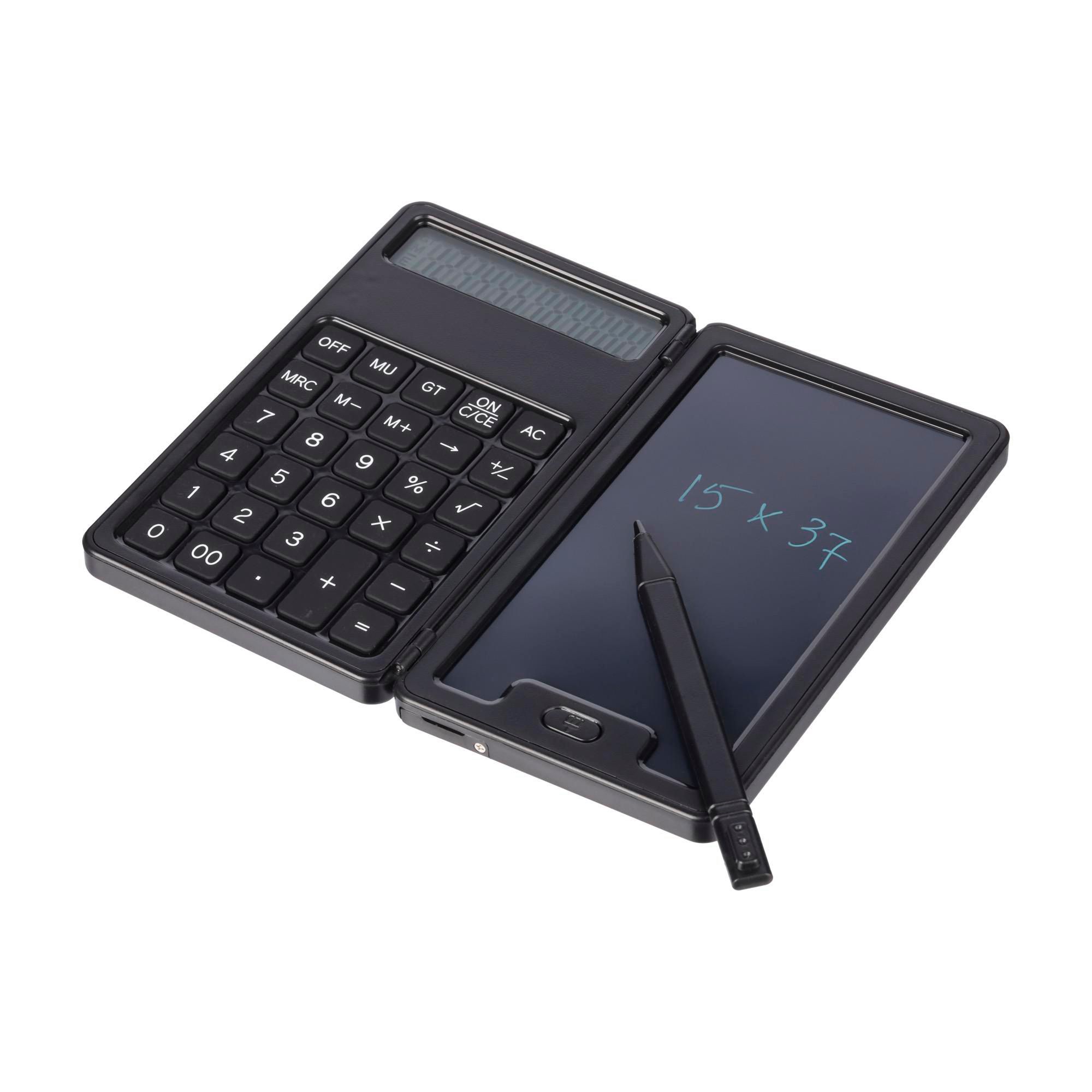 Opvouwbare Eco-Rekenmachine met LCD Schrijftablet - Merchtem bedrukken met logo