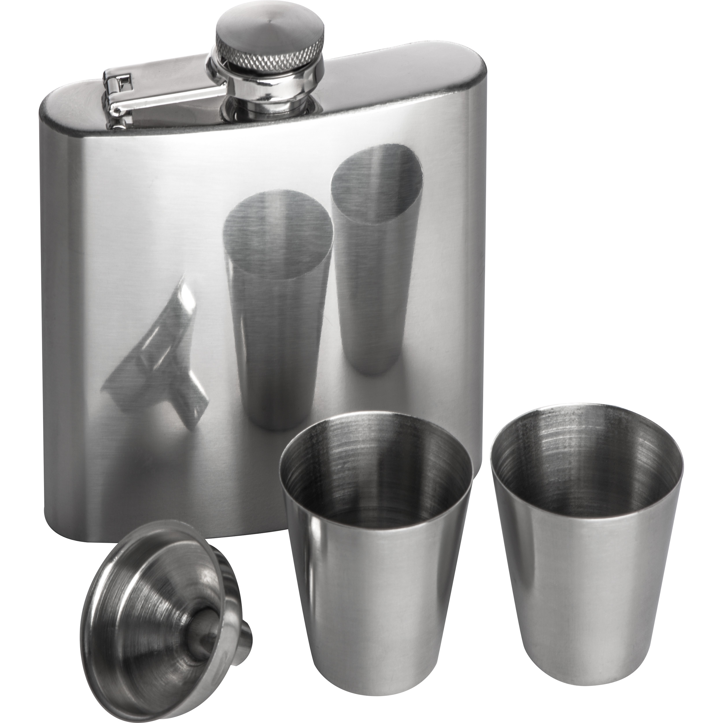 RVS Heupflakon Set met Bekers - Liedekerke