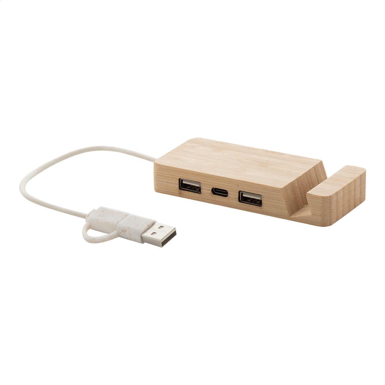 Bamboe Mobiele USB Hub - Oud-Heverlee bedrukken met logo