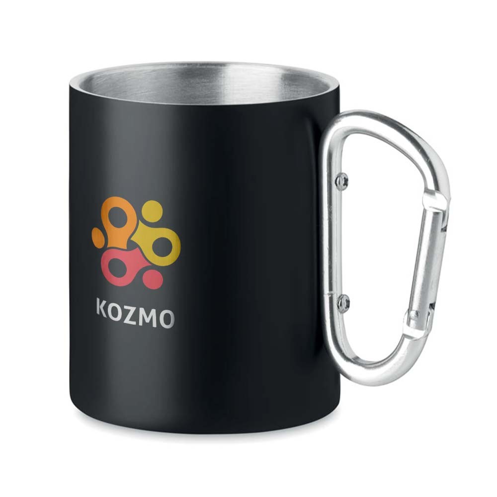 Dubbelwandige metalen mok 300 ml - Hasselt