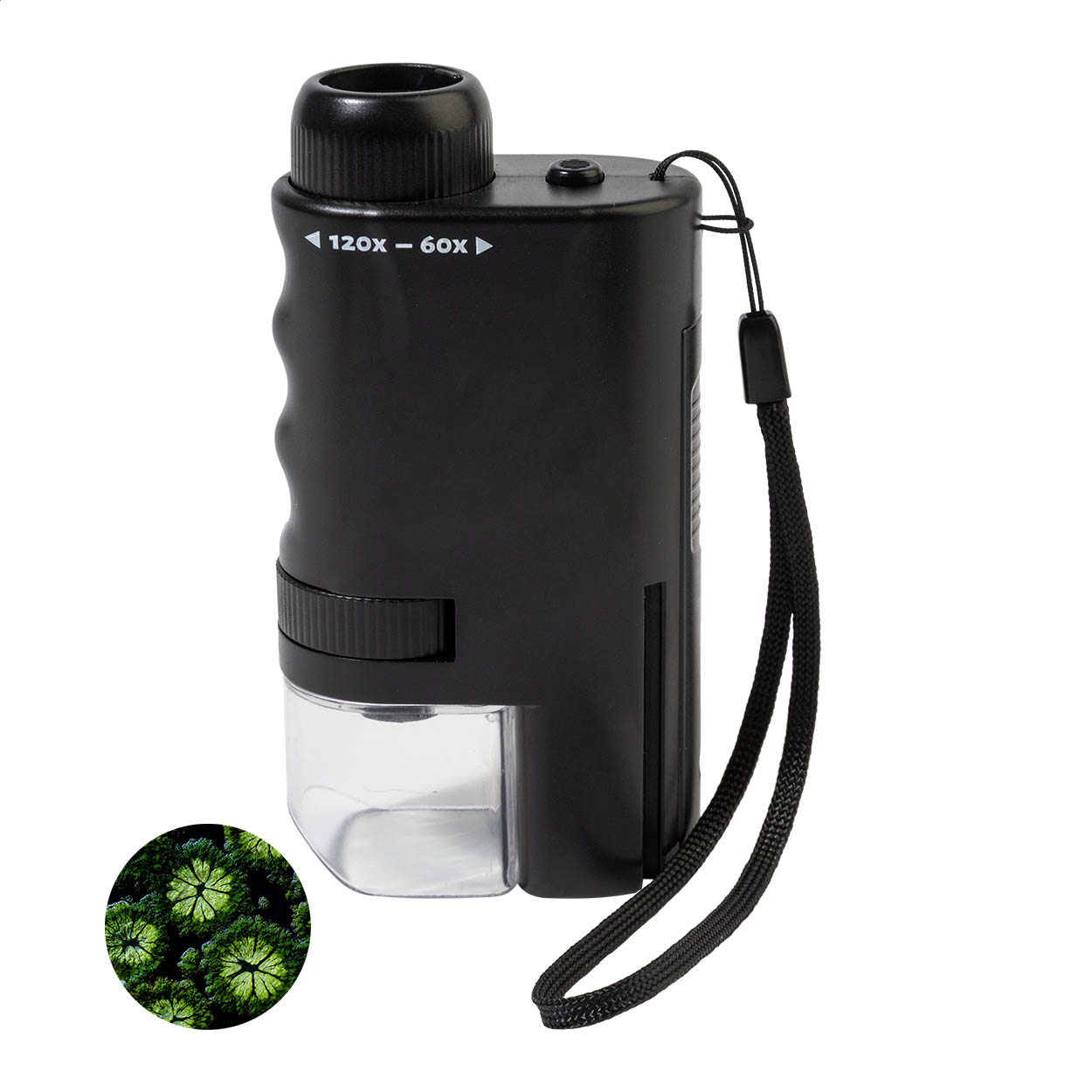 MiniPeek zakmicroscoop van ABS met 60-120× vergroting en uw logo bedrukken met logo