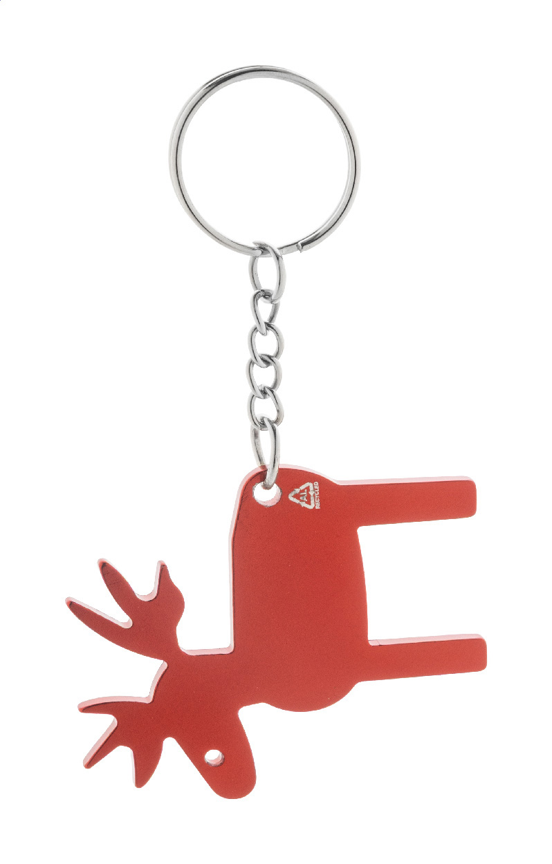 Rendier Kerst Sleutelhanger - Sint-Martens-Leerne bedrukken met logo