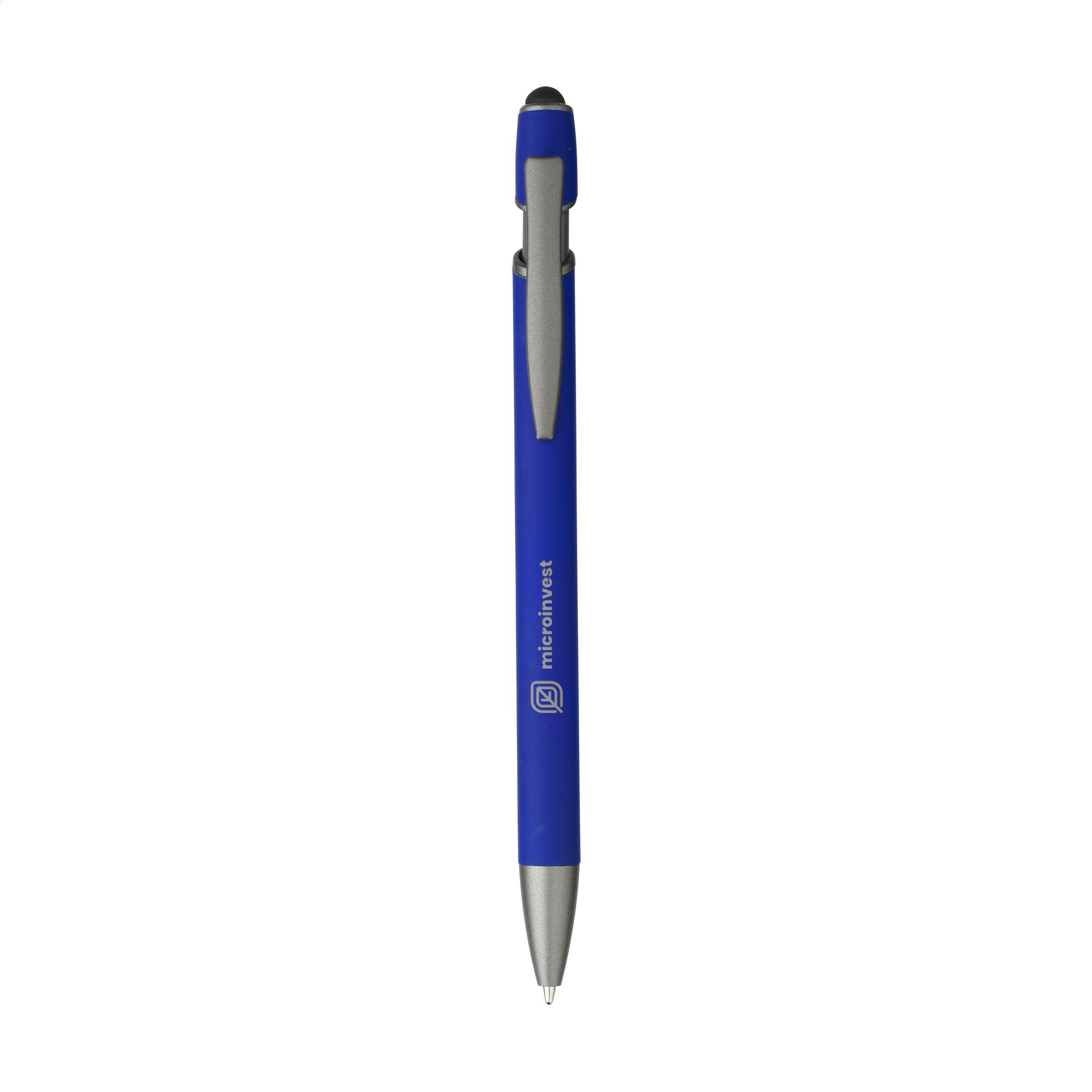 Luca Stylus RCS Gerecycled Alu SoftTouch Pen bedrukken met logo