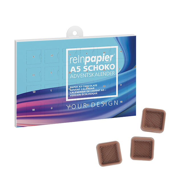 Chocolade A5 Adventskalender - Putte bedrukken met logo