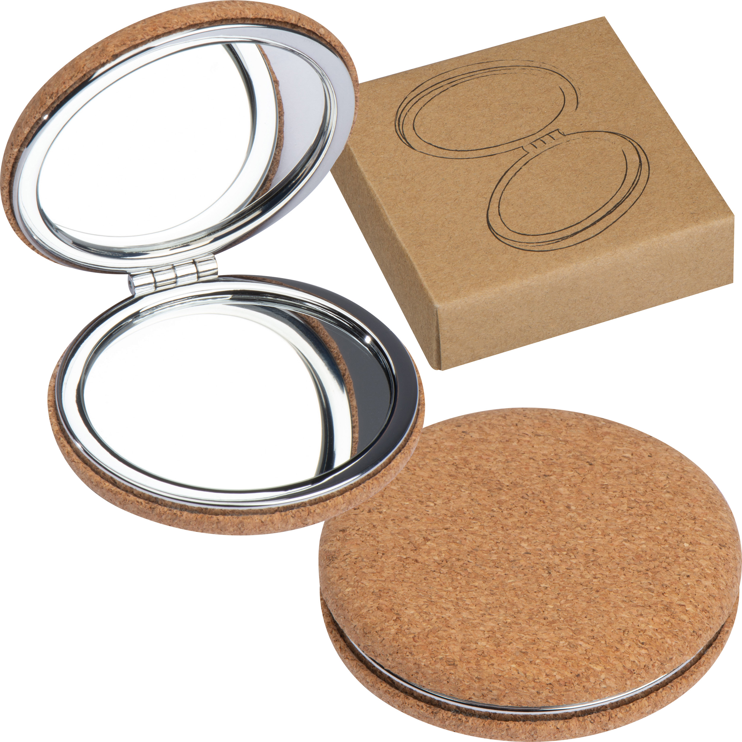 Dubbelzijdige Metalen Spiegel met Kurk Coating - Pepingen