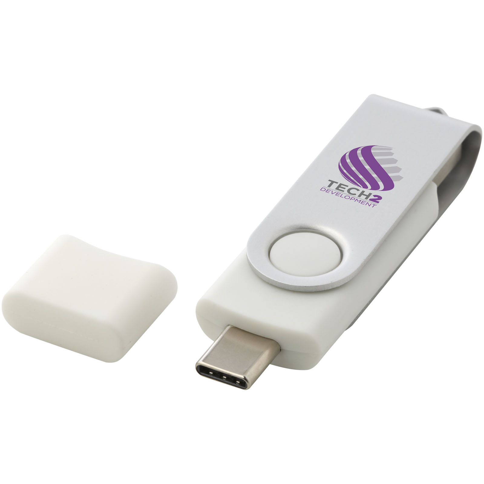 Draaibare Type-C USB-stick - Meise bedrukken met logo