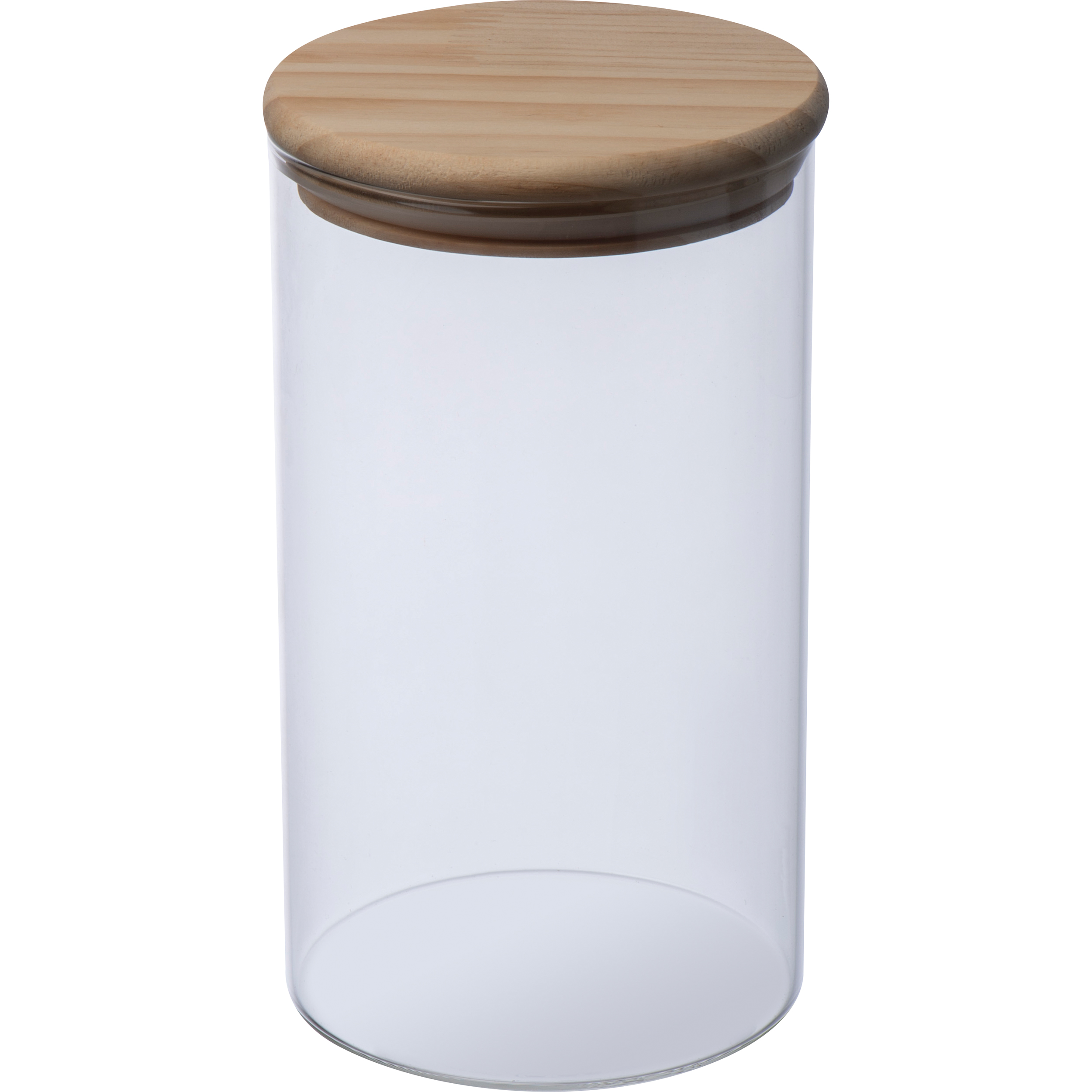 Glazen Opbergpot met Houten Deksel - Ninove