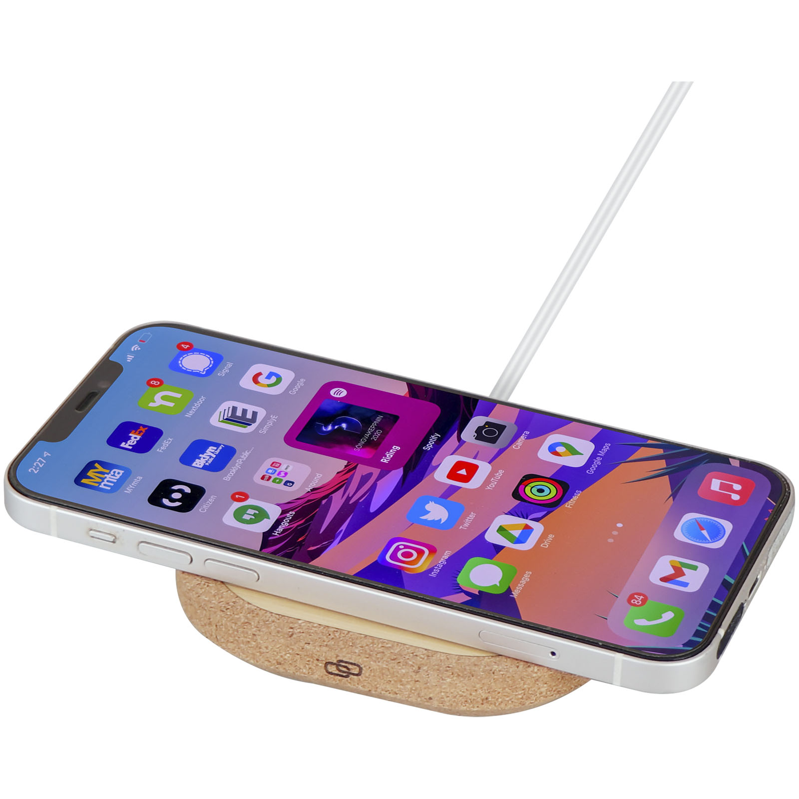 Bamboo Kurk Draadloze Oplader 15W - Asse