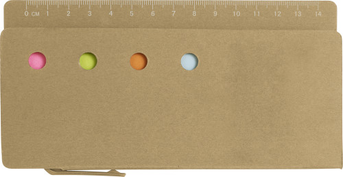 Karton notitiehouder met liniaal - Nieuwerkerken