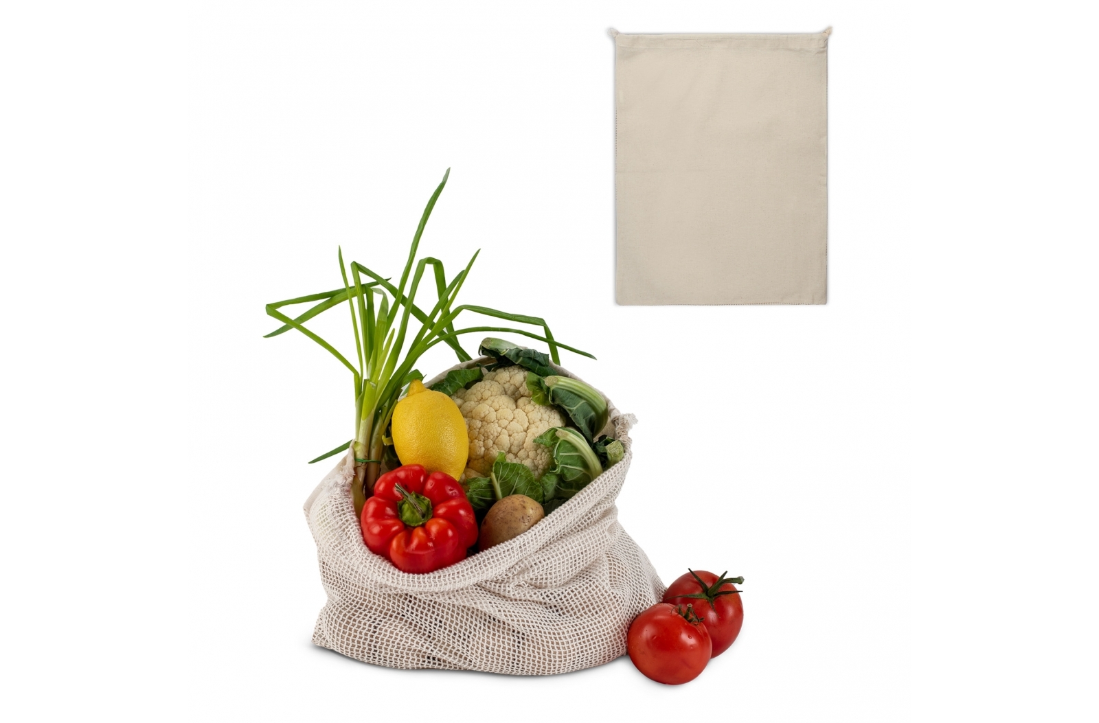 Herbruikbare katoenen voedselzak 40x45cm - De Pinte