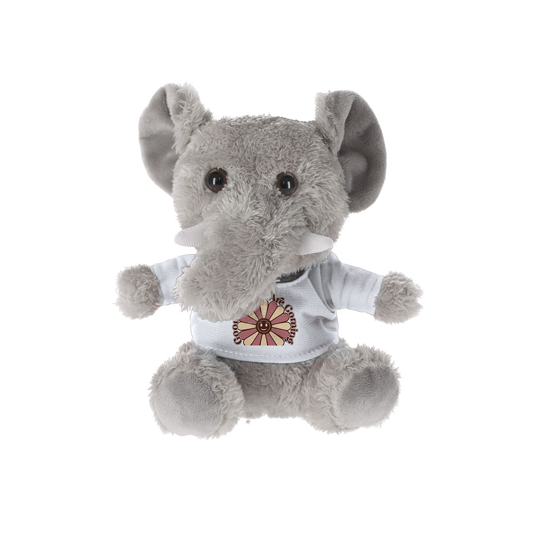 Zachte Olifant Knuffel met T-shirt - VoorZwalm